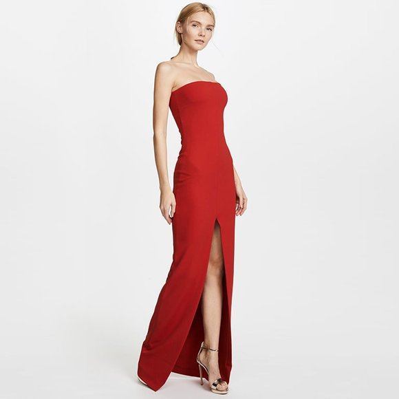 Solace London Dresses & Skirts - Solace London Bysha Red Strapless Gown